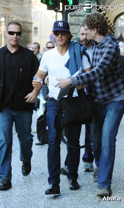 Tom Cruise, en repérages pour  Mission Impossible 4 , à Prague, le 22 septembre 2010.