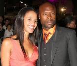 William Gallas et sa chérie à l'occasion du défilé du créateur Ozwald Boateng, lors de la Fashion Week londonienne, le 22 septembre 2010.