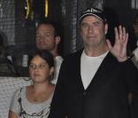 John Travolta et sa fille Ella, à Mumbai, en Inde