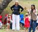 Jennifer Garner et Seraphina assistent au match de foot de Violet (2  octobre 2010 à Brentwood)
