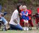 Jennifer Garner et Seraphina assistent au match de foot de Violet (2  octobre 2010 à Brentwood)