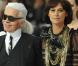 Inès de la Fressange et Karl Lagerfeld au défilé Chanel P/E 2011 au Grand Palais. Le 5 octobre 2010