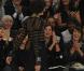 Inès de la Fressange au défilé Chanel P/E 2011 au Grand Palais. Le 5 octobre 2010