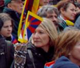 Manifestation pro-tibet au Trocadéro à Paris, le 7/04/08