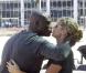 Heidi Klum et Seal se quittent à l'aéroport de Los Angeles. Septembre 2010
