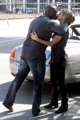 Heidi Klum et Seal se quittent à l'aéroport de Los Angeles. Septembre 2010