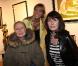 Michèle Morgan, Sabine Anthony et Deborah Marshall à la Galerie Vieceli, à Paris, le 14 octobre 2010.