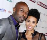 Jimmy Jean-Louis et sa femme Evelyn lors de l\'avant-première de La Prima Cosa Bella à Los Angeles le 10 novembre 2010