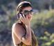 Elisabetta Canalis sur la plage, le 1er novembre 2010 à Los Cabos au Mexique