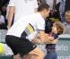 Michaël Llodra fête sa victoire contre Nikolai Davydenko en quart de finale du tournoi Paris-Bercy, en compagnie de son fils Téo, 3 ans, le 12novembre 2010
