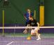 Michaël Llodra s'entraîne avec l'équipe de France de tennis en vue de la finale contre la Serbie du 3 au 5 décembre, le 23 novembre, à Saint-Cyprien