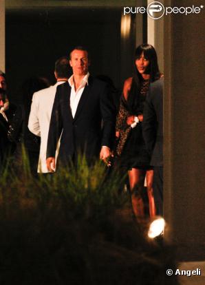 Naomi Campbell et Vladimir Doronin à la sortie de l'opéra à Miami le 5 décembre 2010