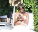 Naomi Campbell et Vladimir Doronin sur une plage à Miami à la fin du mois de novembre 2010