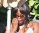 Naomi Campbell et Vladimir Doronin sur une plage à Miami à la fin du mois de novembre 2010