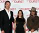 Florian Henckel von Donnersmarck, Angelina Jolie et Johnny Depp à l'occasion de la présentation allemande de The Tourist , à Berlin, le 14 décembre 2010.