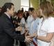 Nicolas Sarkozy et Carla Bruni en visite au Centre hospitalier Henri Duffaut, à Avignon. 21/12/2010