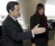 Nicolas Sarkozy et Carla Bruni en visite au Centre hospitalier Henri Duffaut, à Avignon. 21/12/2010