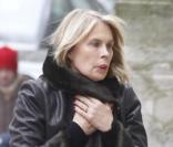 Candice Patou aux obsèques de Gérald Nanty, le 22 décembre 2010, à Paris.