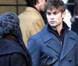 Chace Cawford et Tika Sumpter sur le tournage de Gossip Girl à New York le 5 janvier 2011