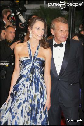 Patrick Poivre d'Arvor et Agathe Brone, festival de Cannes, mai 2008
