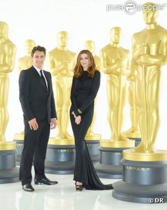 James Franco et Anne Hathaway sont les deux stars qui animeront les Oscars, le 27 février 2011.