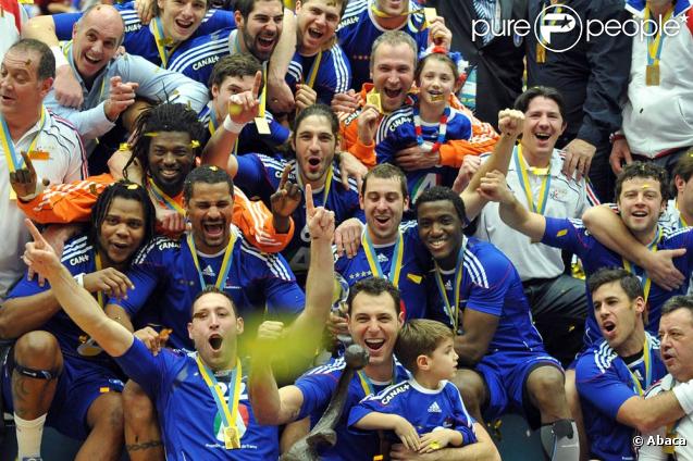 La finale des championnats du monde de handball qui a vu la France battre le Danemark sur le score de 37 à 35, à Malmö, le 30 janvier 2011.