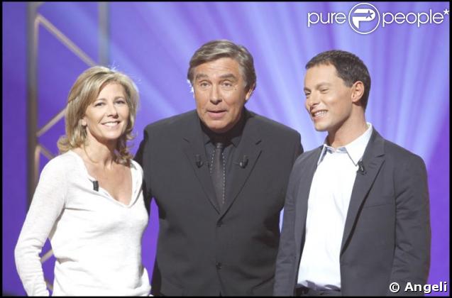 Marc-Olivier Fogiel, Jean-Pierre Foucault et Claire Chazal sur le plateau de Qui veut gagner des millions ?, spéciale people