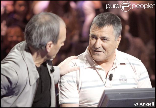 Laurent Baffie et Jean-Marie Bigard sur le plateau de Qui veut gagner des millions ?, spéciale people