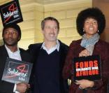 Guillaume Canet, MC Solaar, François Cluzet, Ayo à la 3ème soirée de soutien au Fonds solidarité Afrique au cirque d\'hiver à Paris, le 7 février 2011.