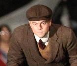 Leonardo DiCaprio sur le tournage de J Edgar de Clint Eastwood, le 8 février 2011 à Los Angeles
