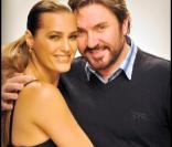 Yasmin Le Bon et son mari le chanteur Simon Le Bon au défilé de Daniella Issa Helayel duran la Fashion Week de Londres, le 19 février 2011.