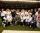 A la mi-temps du match Angleterre-France à Twickenham, le 26 février 2011, dans le Tournoi des VI Nations, le prince Harry a rencontré les protagonistes d'une manifestation caritative.