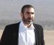 Eric Cantona en plein tournage pour la pub L'Oreal for men, dans le désert de Mojave, en Californie, le 14 février 2011