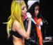 Lady Gaga reçoit Maria Aragon pour un duo sur Born this way, lors de son concert à Toronto (Canada), jeudi 3 mars.
