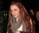 Miley Cyrus sort du restaurant Tao, à New York, mercredi 2 mars.