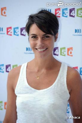 Alessandra Sublet, conférence de presse de rentrée de France Télévisions, à Paris, le 3 septembre 2010