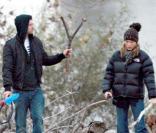 Justin Timberlake et Jessica Biel à Memphis avec leur chien Tina en novembre 2008 