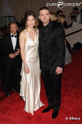 Justin Timberlake et Jessica Biel lors du Costume Institute Gala à New York en mai 2010