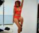 Rihanna dans le making-of pour le shooting de Vogue US par Annie Leibovitz