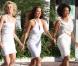 Minka Kelly, Rachael Taylor et Annie Ilonzeh sur le tournage de  Drôles de dames , à Miami, le 16 mars 2011.