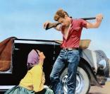 Liz Taylor et James Dean sur le tournage de Geant