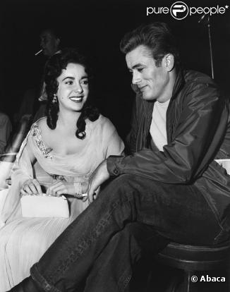 Liz Taylor et James Dean sur le tournage de Geant