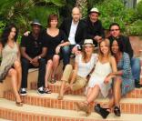 Equipe d\'acteurs de PBLV, notamment Fabienne Carat, Cécilia Hornus, David Baiot ou Elodie Varlet. Juin 2010, à Monaco.