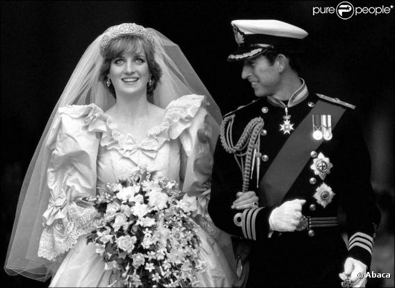 Lady Diana et le prince Charles le 29 juillet 1981, jour de leur mariage. 