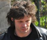Bertrand Cantat, obsèques d'Alain Bashung à Paris, le 20 mars 2009.
