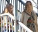 Sur le tournage de New Year's Eve , le 6 avril à New York, Abigail Breslin et Sarah Jessica Parker en pleine scène