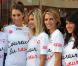 Laury Thilleman, Alexandra Rosenfeld, Sylvie Tellier et Karine Lima ont couru pour Mécénat Chirurgie Cardiaque, lors du 35ème Marathon de Paris, le 10 avril 2011