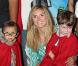 Heidi Klum : Resplendissante, entourée d'adorables petits chaperons rouges !