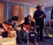En studio avec Arielle Dombasle et Mano Negra pour l'enregistrement de Mala vida , extrait de l'album Diva Latina , attendu le 16 mai 2011.