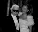 Karl Lagerfeld et Blake Lively, duo complice pour le dîner Chanel en l'honneur du créateur à Antibes, le 8 mai 2011